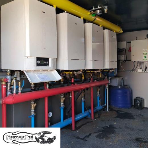 Kotłownia kontenerowa gazowa 480 kW – ACV Nextra120 (4×120 kW)