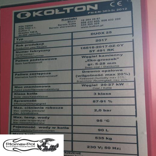 Kocioł Kołton 27 kW na ekogroszek – sprzedaż