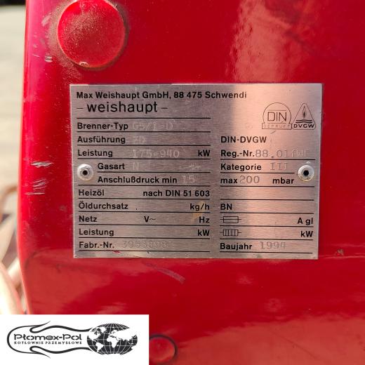 Używany Palnik Gazowy Weishaupt G5/1-D (175-940kW) — OKAZJA!