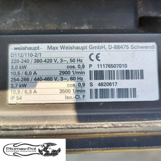 Używany Palnik Gazowy Weishaupt G7/1-D | 250-1550KW | OKAZJA