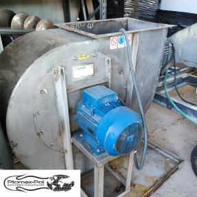 Wentylator promieniowy 11 kW – stal kwasoodporna | Lamier/Siemens